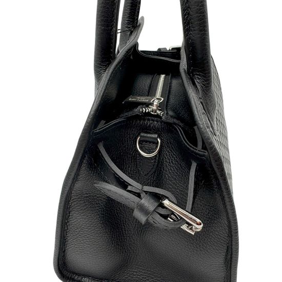 Сумка Renato Angi черная кожаная плетенная - фото 5, 3450217 RA NERO