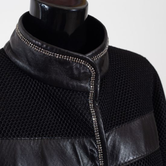 Куртка VOLPI натуральная кожа черного цвета с перфорацией - фото 5, 1877 VO