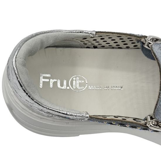 Кроссовки FRUIT серые из нубука с перфорацией и стразами - фото 7, 9082 FR GRIGIO