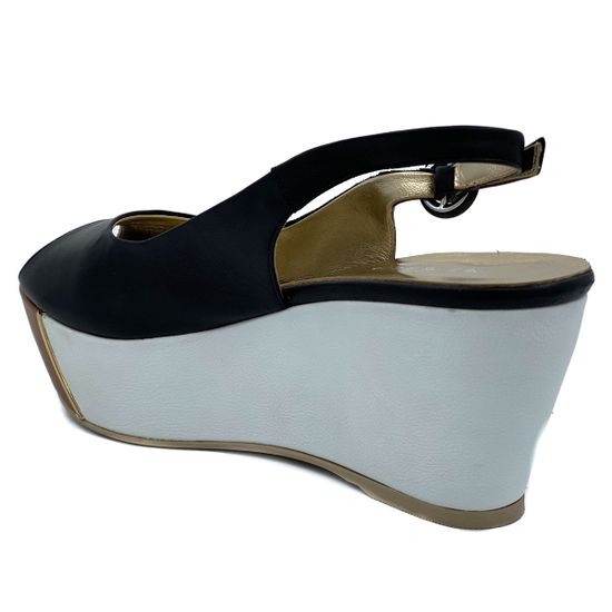 Босоножки Mara черные кожаные - фото 3, 