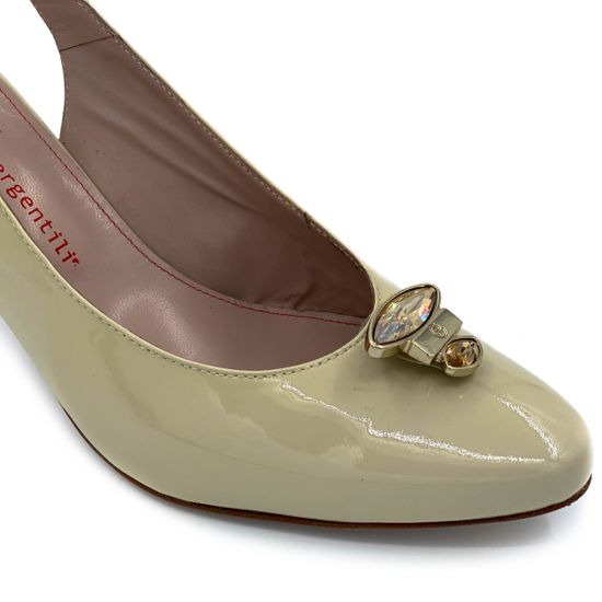 Босоножки Giorgio Piergentili бежевые лаковые - фото 5, 