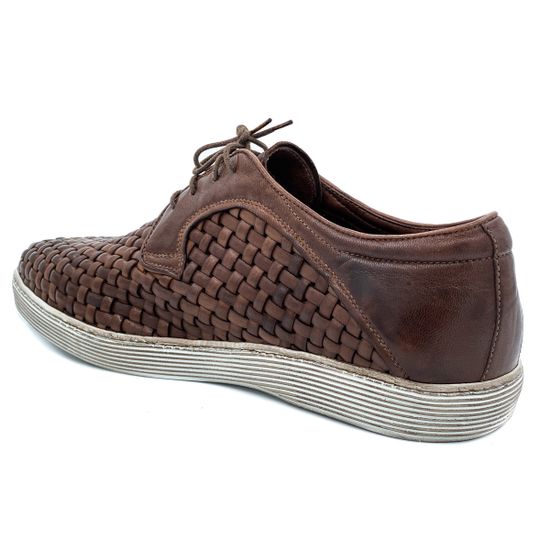 Ботинки Giampieronicola коричневые плетеные - фото 3, 