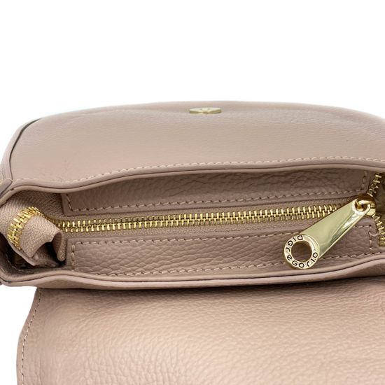 Клатч Di Gregorio бежевый кожаный - фото 5, 