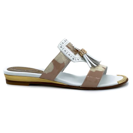 Сабо Loretta Pettinari бежево-белые - фото 1, 