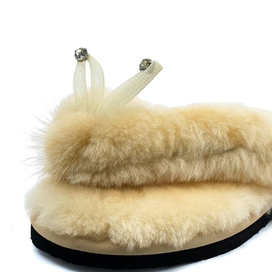 Меховые сланцы Lab Milano - фото 6, M12103 LAB BEIGE