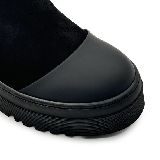 Ботинки высокие TUFFONI черные замшевые на меху - фото 6, 3624015VF TUF