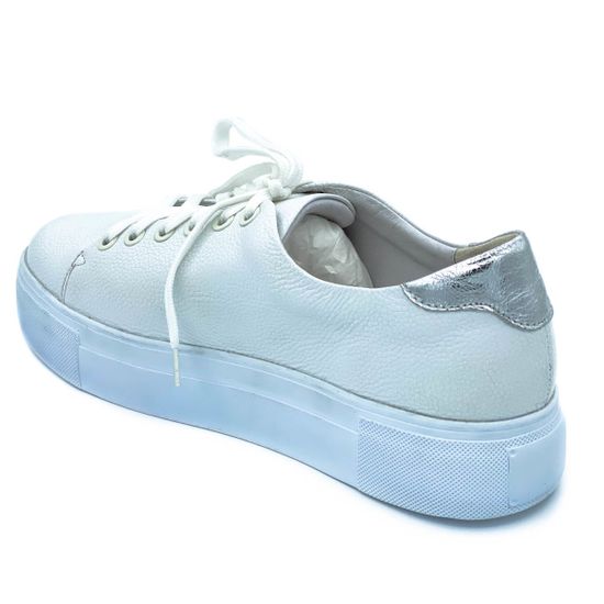 Кеды Cover белые кожаные - фото 3, 