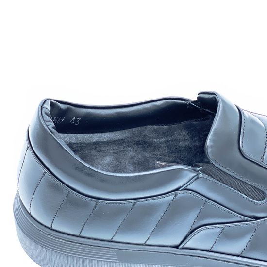 Ботинки Bruno Antolini черные кожаные МЕХ - фото 6, 