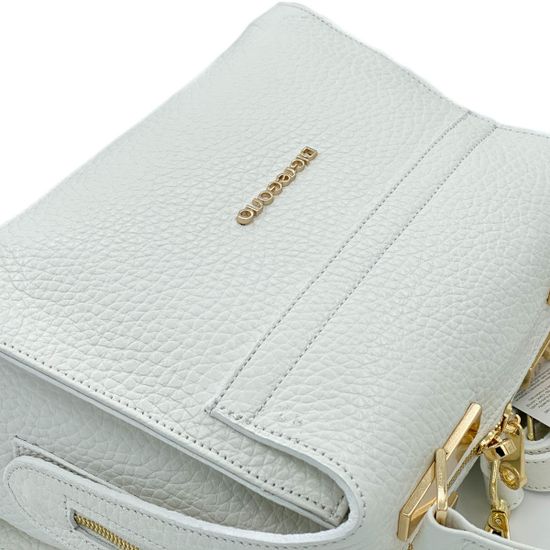 Сумка Di Gregorio белая кожаная - фото 4, 