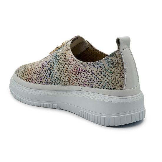 Кеды LAB MILANO кожаные белые/мультиколор - фото 3, G352486 LAB MULT