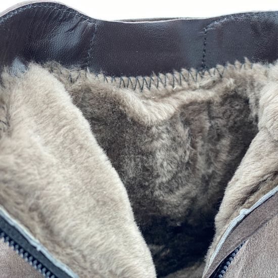 Ботинки Cover бежевые замшевые МЕХ - фото 7, 