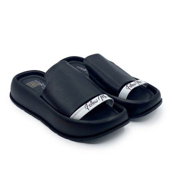 Шлепанцы NULA&amp;NILA черные кожаные - фото 7, NO1860 NIL NERO