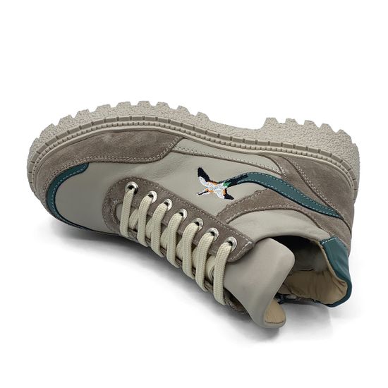 Ботинки Lab Milano бежевые замша/кожа на меху - фото 5, 06022511 LAB