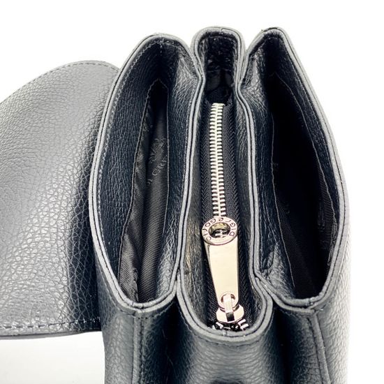 Клатч Di Gregorio черный кожаный - фото 6, 