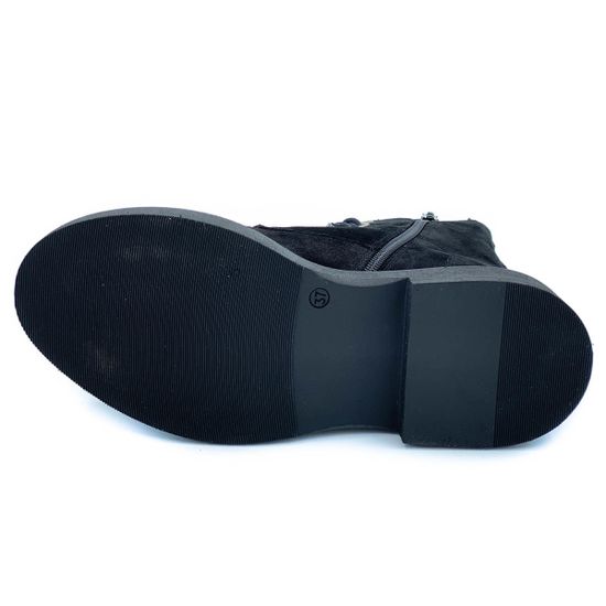 Ботинки Mimmu черные замшевые демисезонные - фото 4, E112E5 MIM NERO