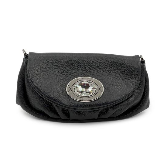 Сумка Renato Angi черная кожаная с цепью и ремнем - фото 1, 3353801 RA NERO