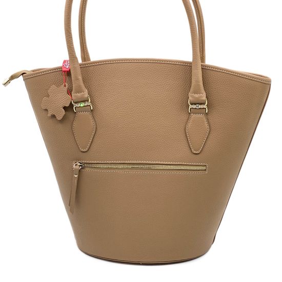 Сумка Marina Creazioni бежевая кожаная - фото 3, 