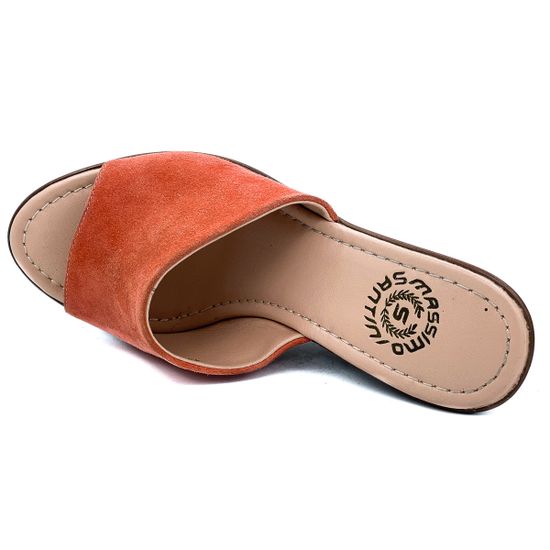 Сабо Santini замшевые красные aragosta - фото 5, 