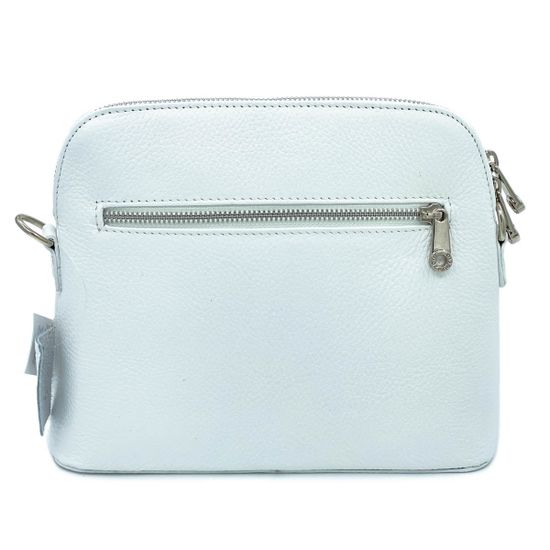 Клатч Di Gregorio белый комбинация гладкой кожи и кожи с тиснением под рептилию - фото 3, 