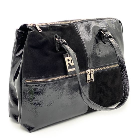 Сумка Ripani черная комбинация замши и наплака - фото 2, 