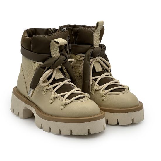 Ботинки NILA&amp;NILA бежевые кожаные на меху - фото 8, NO6476M NIL NERO