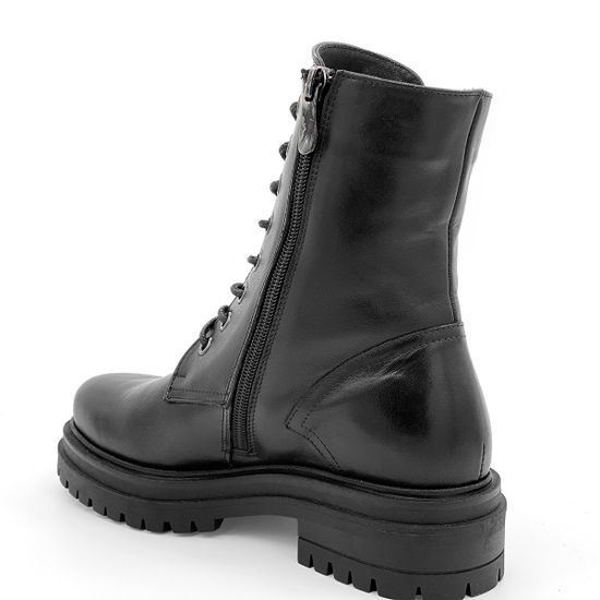 Ботинки Cover черные кожаные МЕХ - фото 3, 