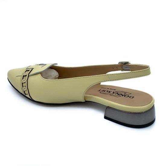 Туфли Donna Soft желто-бежевые кожаные - фото 3, MOT1976 DS KREAM
