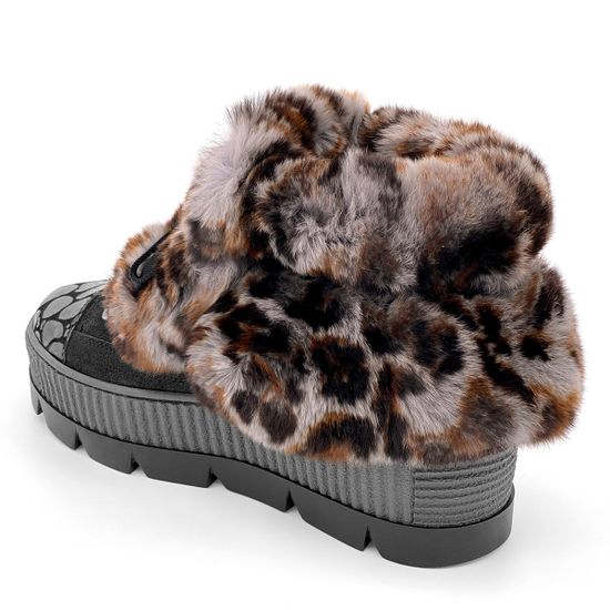 Ботинки Marzetti черные замшевые МЕХ с лазерной обработкой - фото 3, 