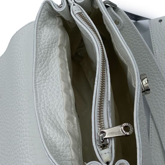 Сумка Di Gregorio белая кожаная - фото 5, 821 DG BIANCO