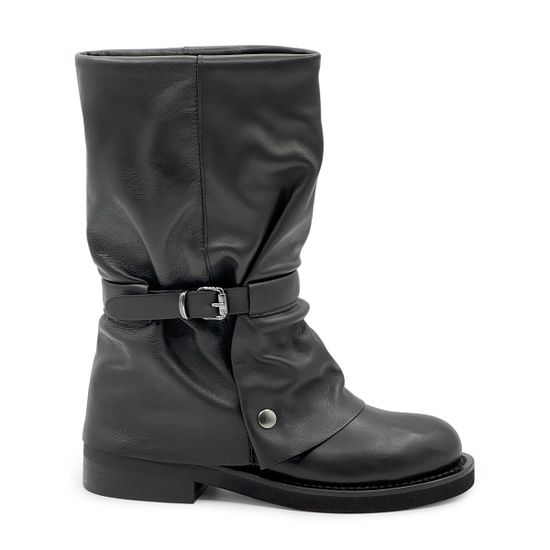 Полусапоги MIMMU черные кожаные демисезонные - фото 1, M482M21 MIM NERO