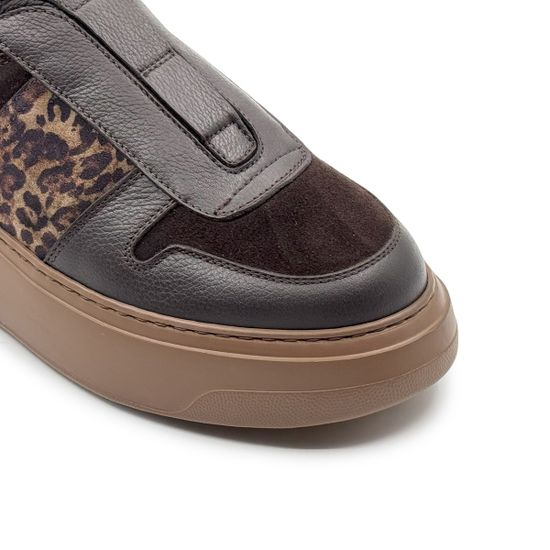 Полуботинки KELTON коричневые кожа/замша/велюр на меху - фото 6, AM4320M KEL MORO