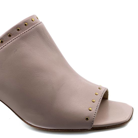 Сабо DiGiada пастельно-розовые кожаные - фото 6, 