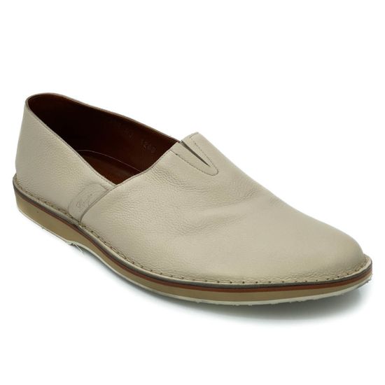 Слипоны Coupe бежевые кожаные - фото 2, 