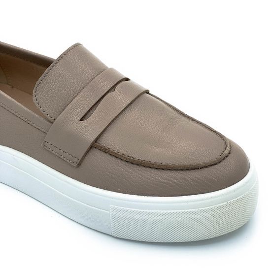 Лоферы Cover бежевые кожаные - фото 6, 