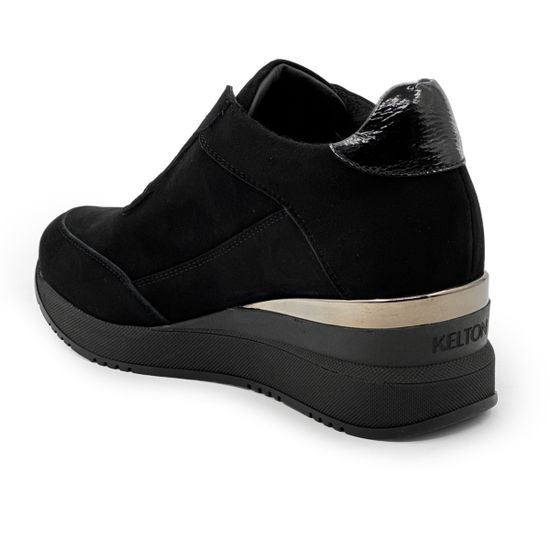 Полуботинки KELTON черные замша/лак на байке - фото 3, 