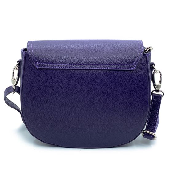 Клатч Di Gregorio фиолетовый кожаный - фото 3, 