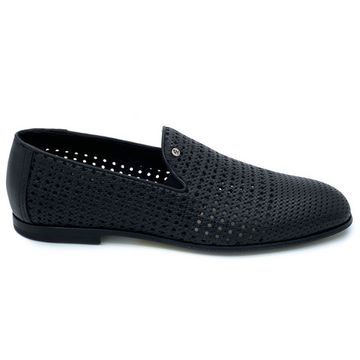 Слипоны Giampieronicola черные кожаные - фото 1, 42908A GPN