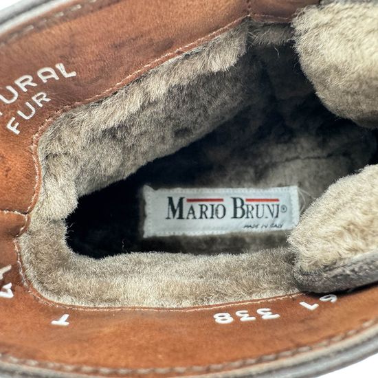 Ботинки высокие Mario Bruni коричневые кожаные на меху - фото 7, 14561 MB MORO