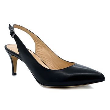 Туфли женские Cover с открытой пяткой кожа черные - фото 2, 18014 COV NERO