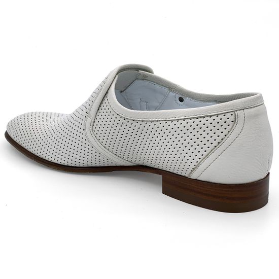 Туфли Mirko Ciccioli кожаные перфорированные белые - фото 3, 