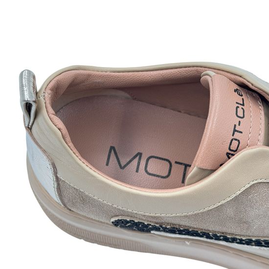 Полуботинки MOT CLE замша/кожа бежевые/серебристые демисезонные - фото 7, MOT3152 MOT