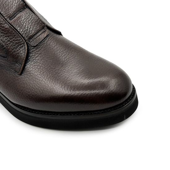 Ботинки Mario Bruni коричневые кожаные на меху - фото 6, 14861 MB TDM