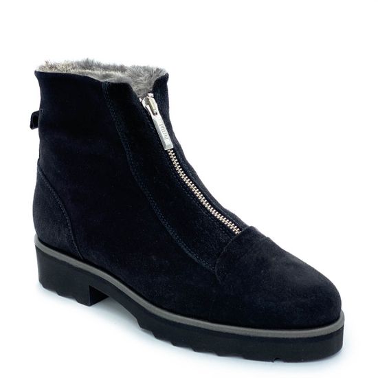 Ботинки Pertini черные замшевые МЕХ - фото 2, 