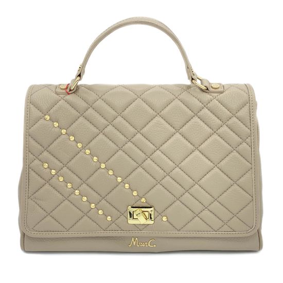 Сумка Marina Creazioni бежевая кожаная - фото 1, B5037 MC BEIGE