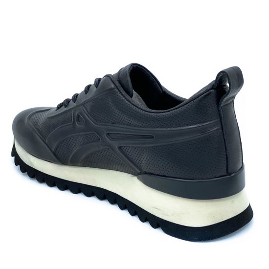 Кроссовки Marcelo Lopez черные кожаные демисезонные - фото 3, 