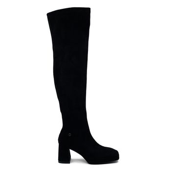 Ботфорты стрейч Tuffoni черные замшевые на байке - фото 1, 3523050 TUF