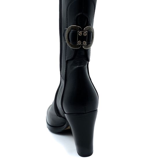 Сапоги Le Pepe черные кожаные демисезонные - фото 4, A252750 PEP NAP