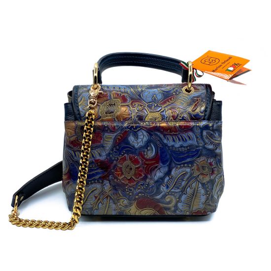 Сумка Marino Orlandi синяя кожаная - фото 3, 