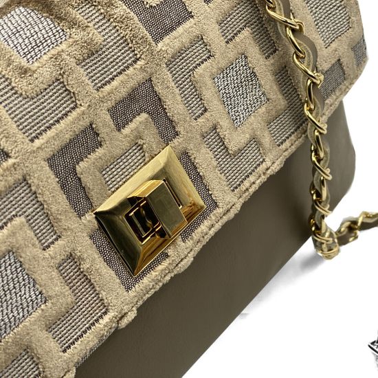 Сумка NILANILA замша/кожа бежевая к артикулу VICTORIA-VL - фото 2, 