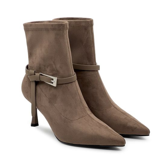 Ботильоны TUFFONI бежевые текстиль/кожа стрейч демисезонные - фото 9, 1425014TVL TUF BEIGE